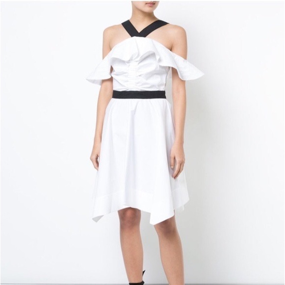 Off The Shoulder Halter Dress
White Ruffle Off Shoulder Dress by Derek Lam - Picture 11 of 16